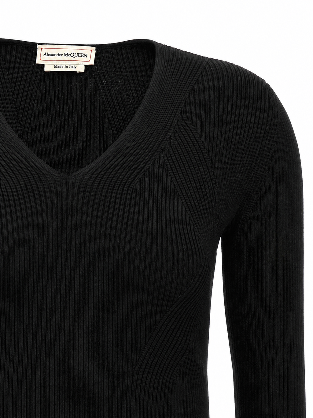 Alexander McQueen Maglia Girocollo Spalla Scoperta