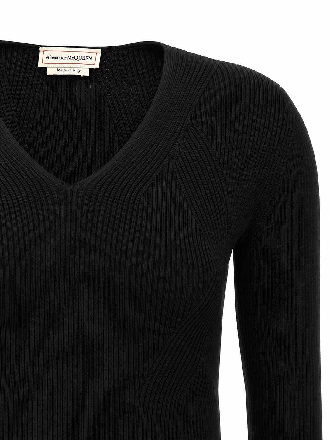 Alexander McQueen Maglia Girocollo Spalla Scoperta