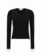 Alexander McQueen Maglia Girocollo Spalla Scoperta