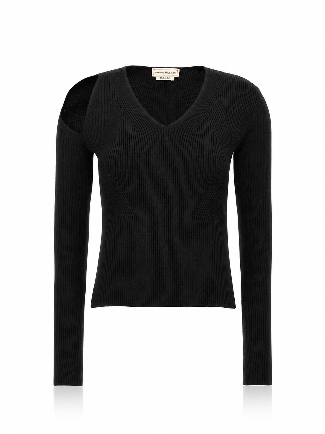 Alexander McQueen Maglia Girocollo Spalla Scoperta