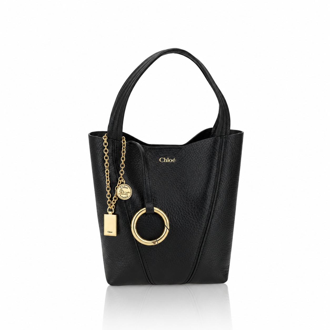 Chloé Small Spin Black Tote Bag