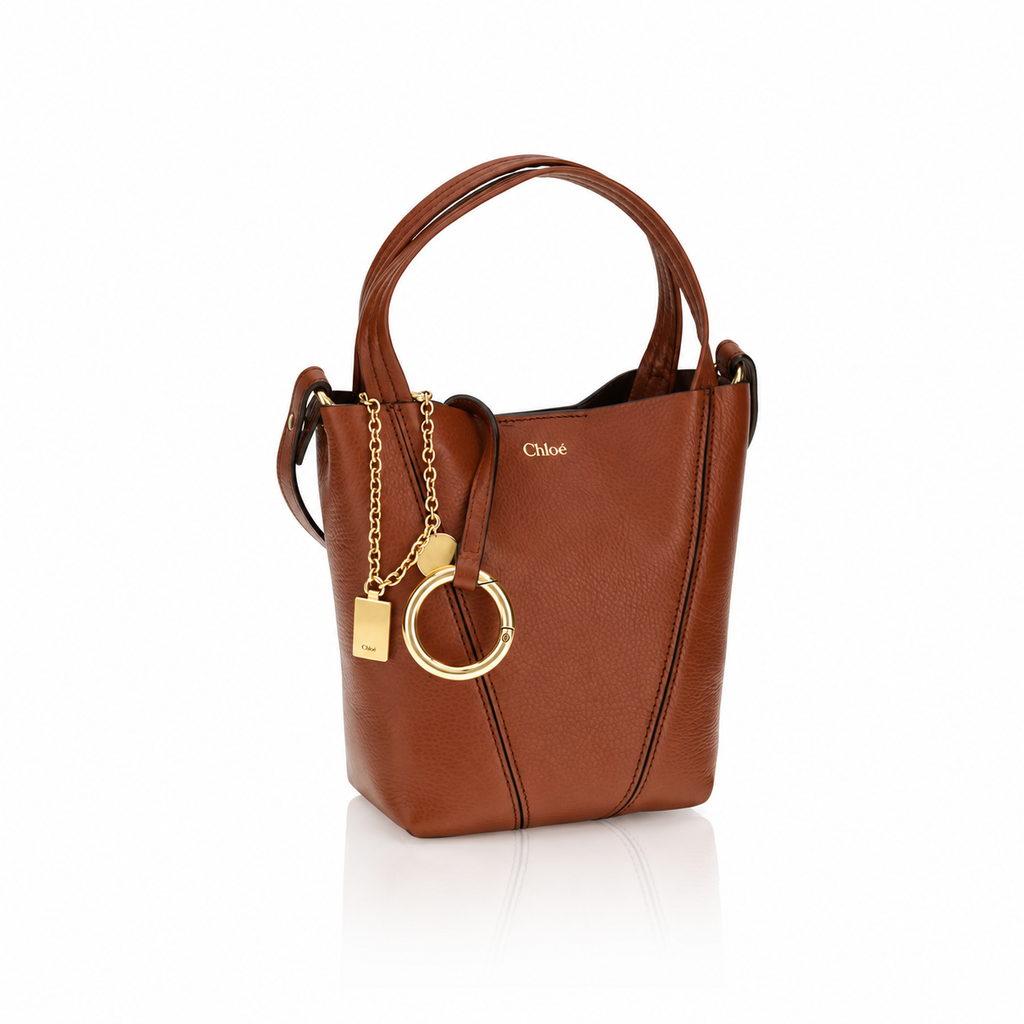 Chloé Spin Small Brown Tote Bag
