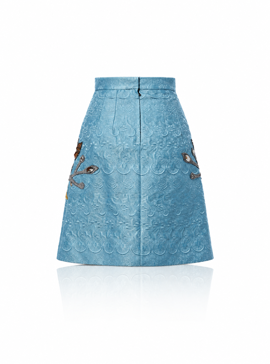 Dolce & Gabbana Squirrel Embellished Jacquard Skirt