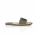 Chloé Striped Cord Embroidered Flats