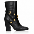 Stivaletti Versace La Medusa con borchie in pelle nera
