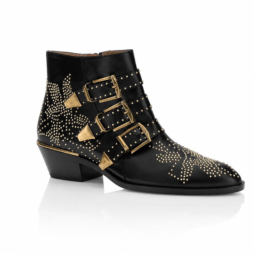 Chloé Susanna Studded Leather Ankle Boots