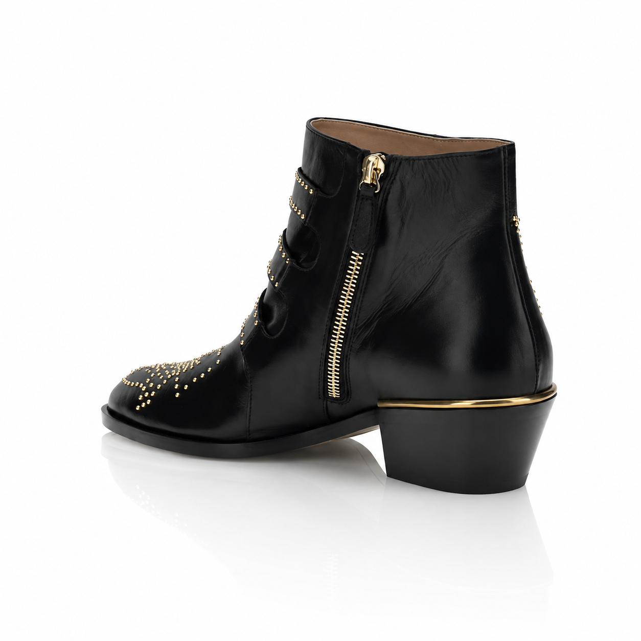 Chloé Susanna Studded Leather Ankle Boots