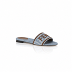 Fendi Sunshine Denim Jacquard Slides