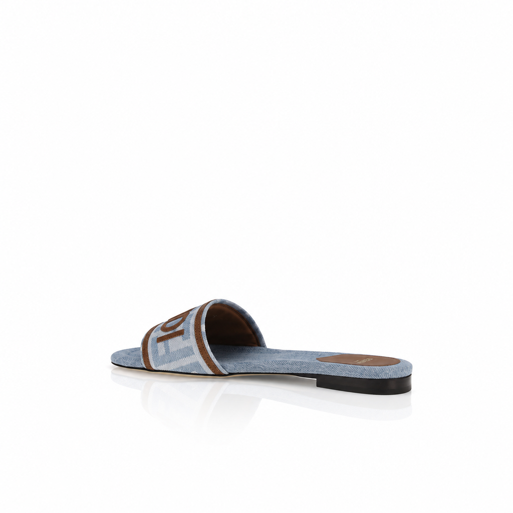 Fendi Sunshine Denim Jacquard Slides