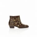 Chloé Susanna Studded Brown Ankle Boots