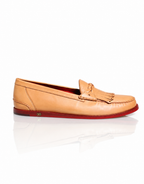 Dolce & Gabbana Beige Tassel Leather Loafers