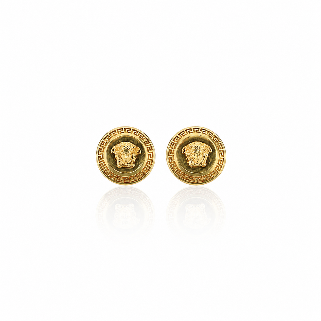 Versace Tribute Medusa Gold Stud Earrings