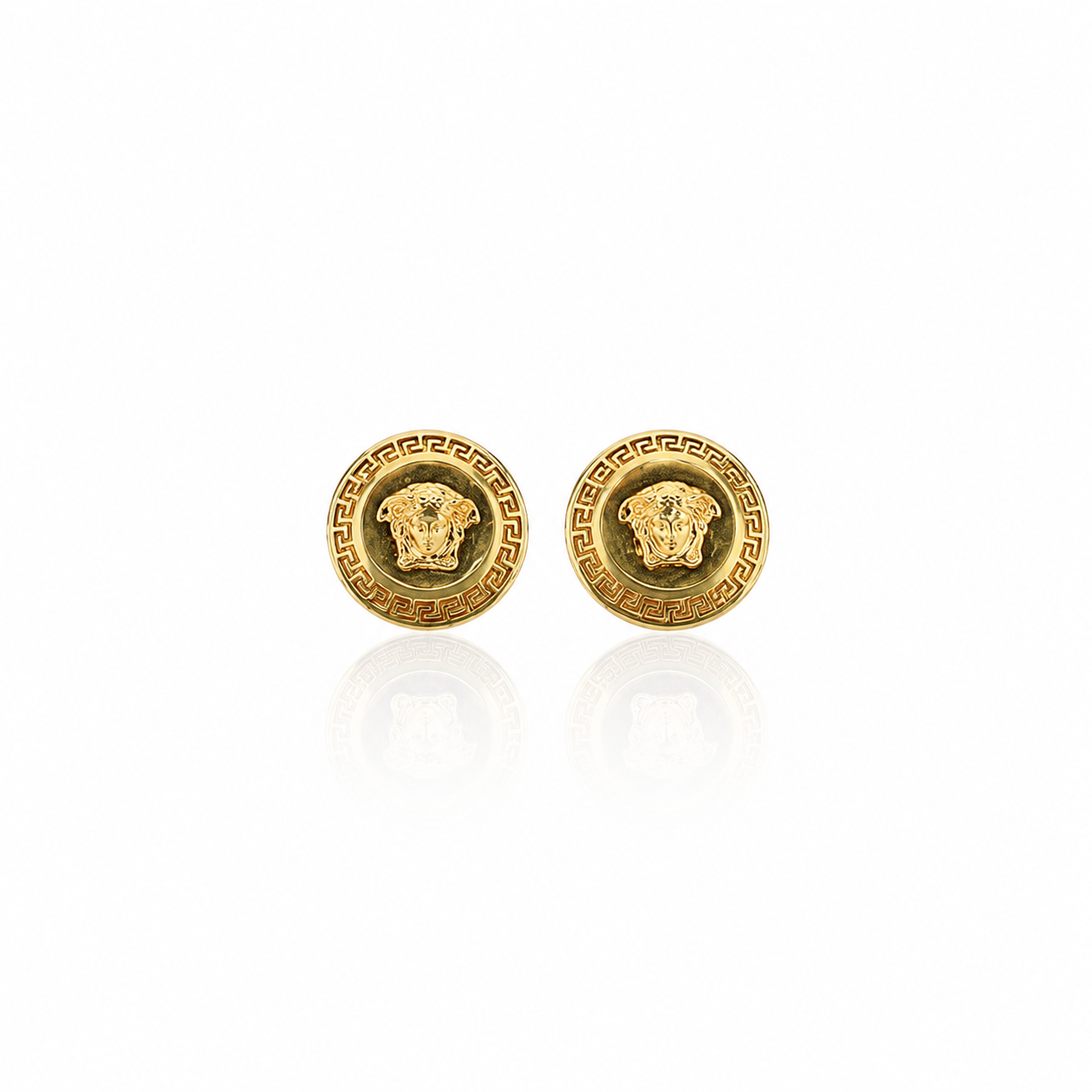 Versace Tribute Medusa Gold Stud Earrings