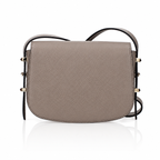 Jimmy Choo Varenne Taupe Leather Crossbody Bag