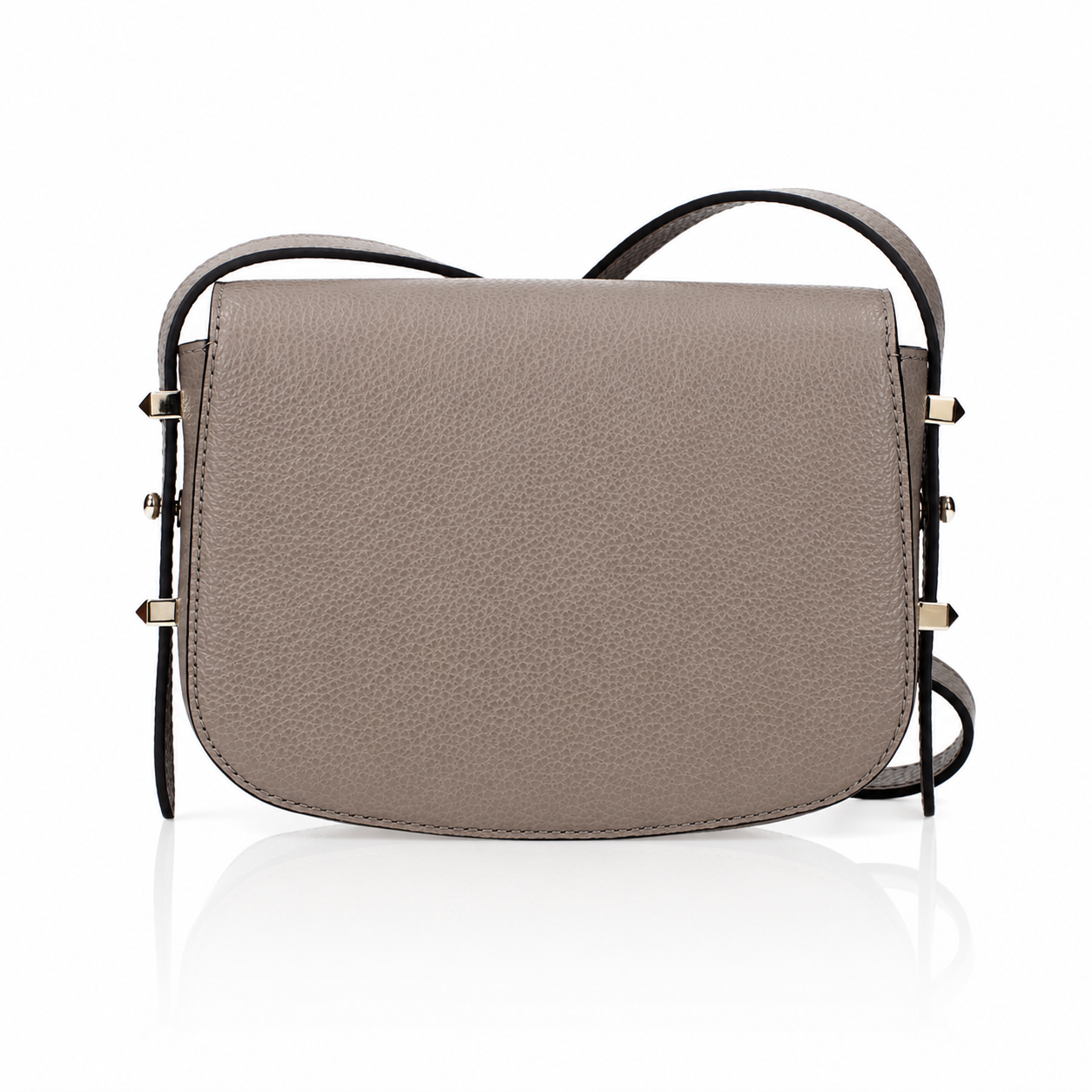 Jimmy Choo Varenne Taupe Leather Crossbody Bag