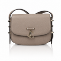Jimmy Choo Varenne Taupe Leather Crossbody Bag