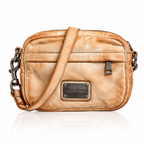 Dolce & Gabbana Beige Vintage Distressed Leather Crossbody Bag