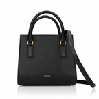 Versace Virtus Black Leather Tote