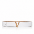 Versace Virtus Barocco V White Leather Belt