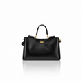 Dolce & Gabbana Vittoria Black Leather Handbag