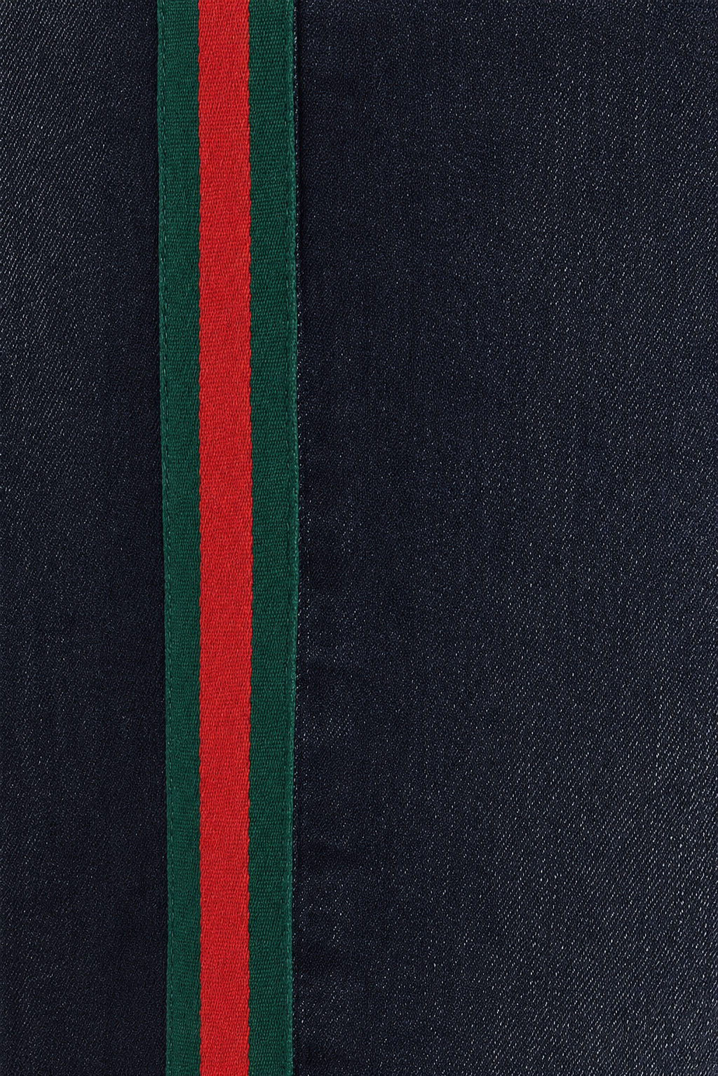 Gucci Web-Stripe Faded Black Denim Jeans