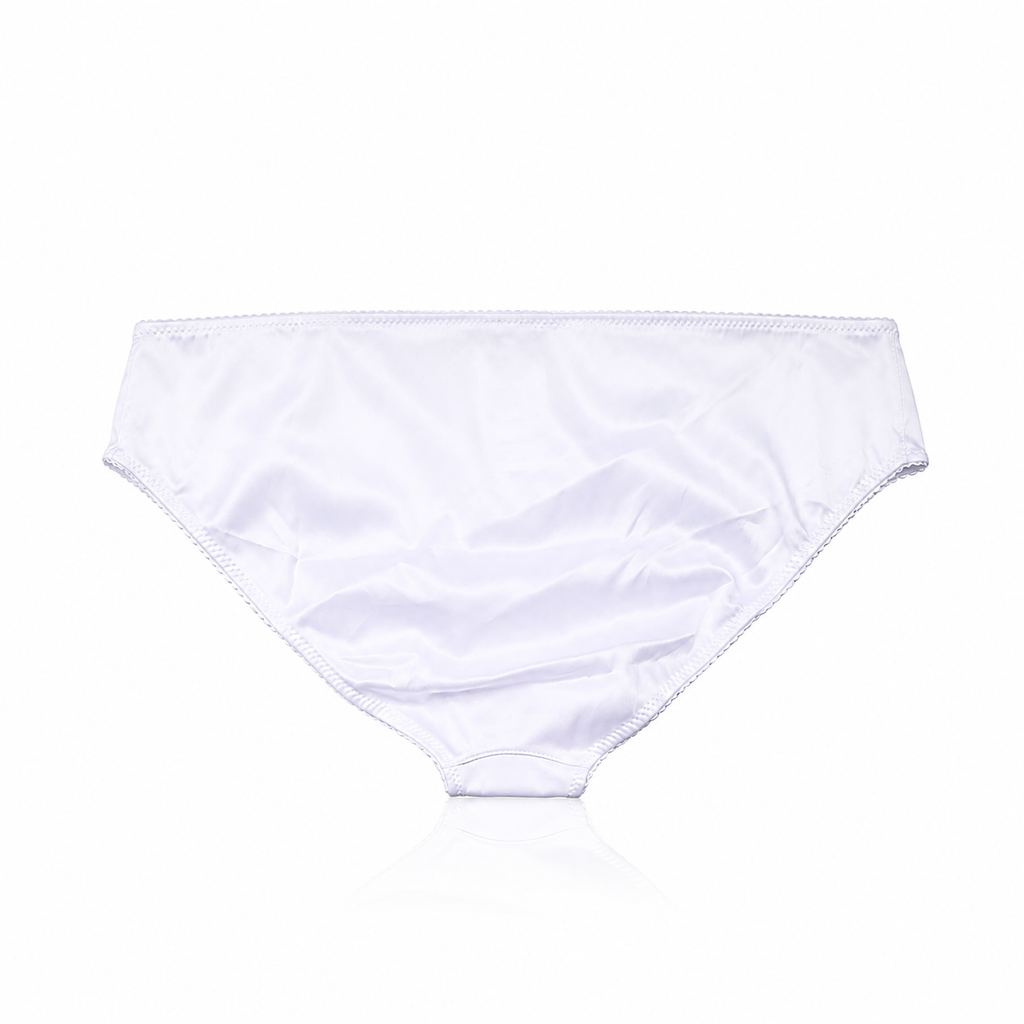 Dolce & Gabbana White Silk Mid-Waist Briefs