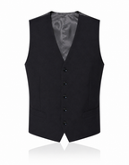 Dolce & Gabbana Virgin Wool Single Breasted Waistcoat Black