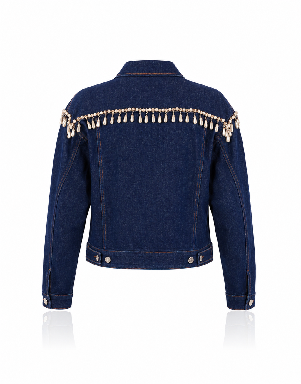 Dolce & Gabbana Crystal and Pearl Denim Jacket