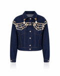 Dolce & Gabbana Crystal and Pearl Denim Jacket
