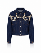 Dolce & Gabbana Crystal and Pearl Denim Jacket