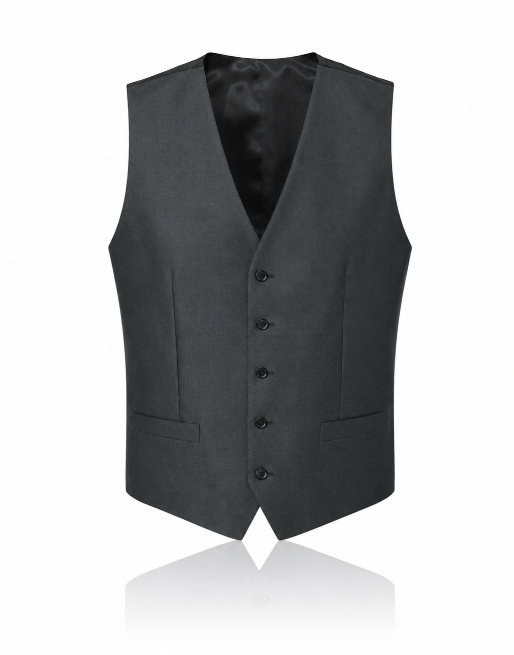 Dolce & Gabbana Dark Grey Single-Breast Waistcoat