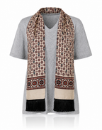 Dolce & Gabbana Owl Silk Scarf Integrated T-Shirt